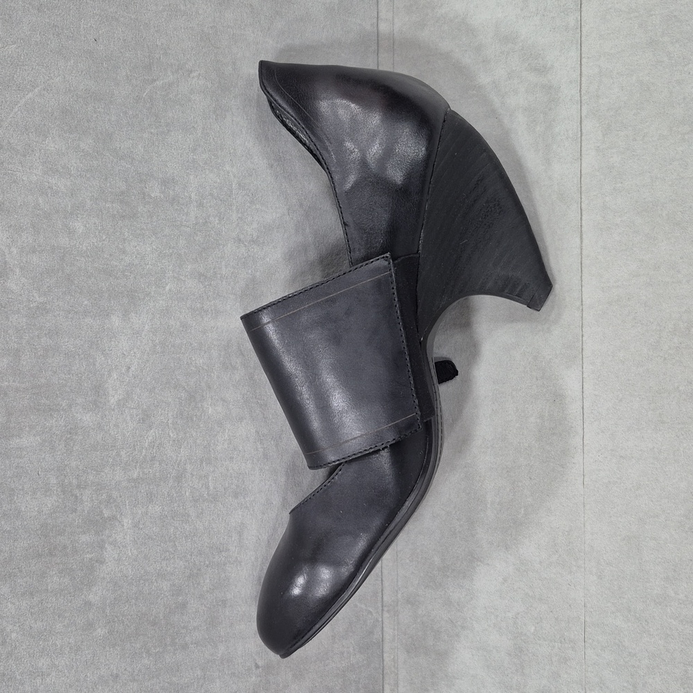 Max Studio Beau pumps women's 8 black fine leather double monk strap - Picture 16 of 16